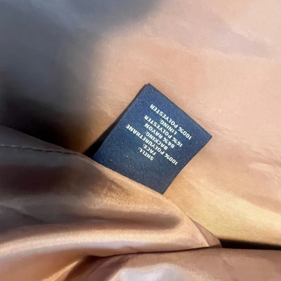 Roundtree & Yorke Sz 3XLT Brown Weatherproof Faux Leather Bomber Jacket NEW - Picture 13 of 15